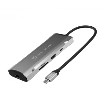 j5create JCD393 4K60 Elite USB-C 10Gbps mini dokas, kosminė pilka