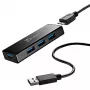USB centras j5create JUH340 4 prievadų USB 3.0 juodas aliuminis