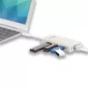j5create JCH471 USB-C™ Gigabit Ethernet ir stotelės adapteris, metalinis šampano spalvos