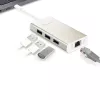 j5create JCH471 USB-C™ Gigabit Ethernet ir stotelės adapteris, metalinis šampano spalvos