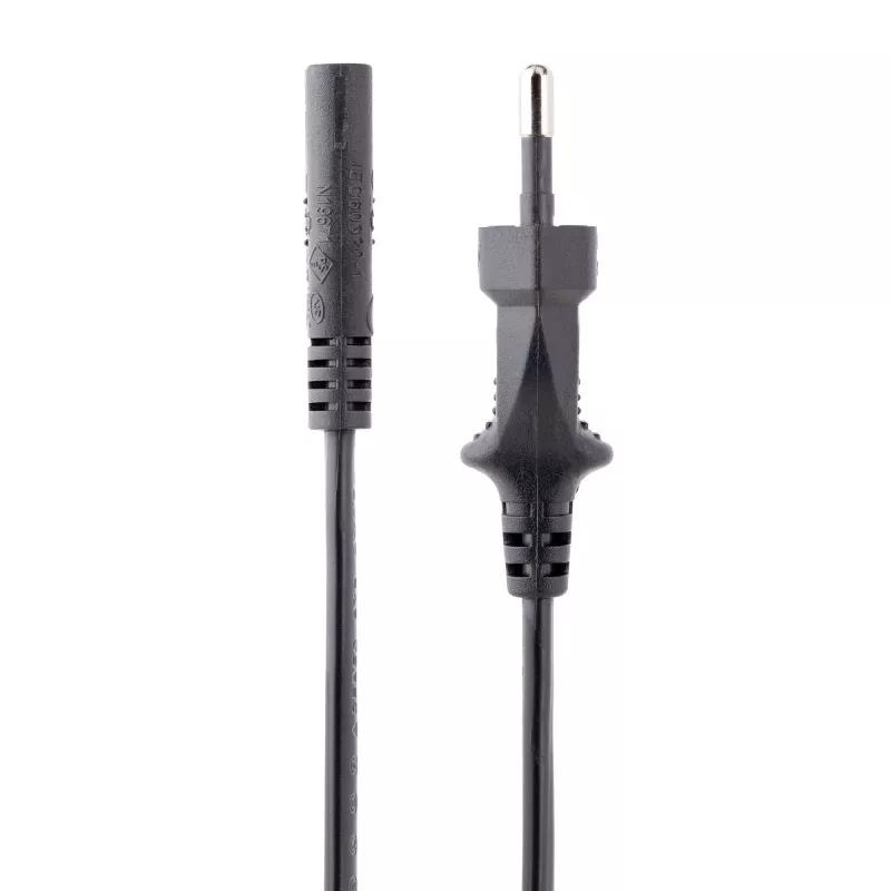 StarTech.com 3 m (10 pėdų) nešiojamojo kompiuterio maitinimo laidas, EU kištukas į C7, 2,5 A 250 V, 18 AWG, juodas