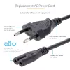 StarTech.com 3 m (10 pėdų) nešiojamojo kompiuterio maitinimo laidas, EU kištukas į C7, 2,5 A 250 V, 18 AWG, juodas