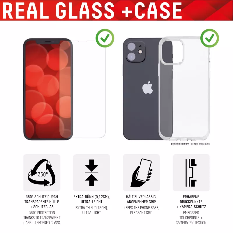 Displex Screen Protector Case Apple iPhone 14 Plus Grūdintas Stiklas
