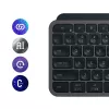Logitech MX Keys S belgiška AZERTY klaviatura RF Wireless + Bluetooth grafitas