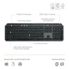 Logitech MX Keys S belgiška AZERTY klaviatura RF Wireless + Bluetooth grafitas