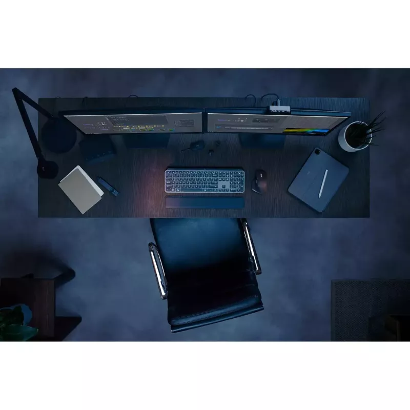 Logitech MX Keys S belgiška AZERTY klaviatura RF Wireless + Bluetooth grafitas