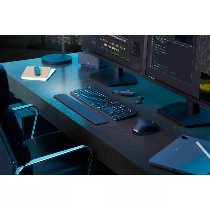 Logitech MX Keys S belgiška AZERTY klaviatura RF Wireless + Bluetooth grafitas