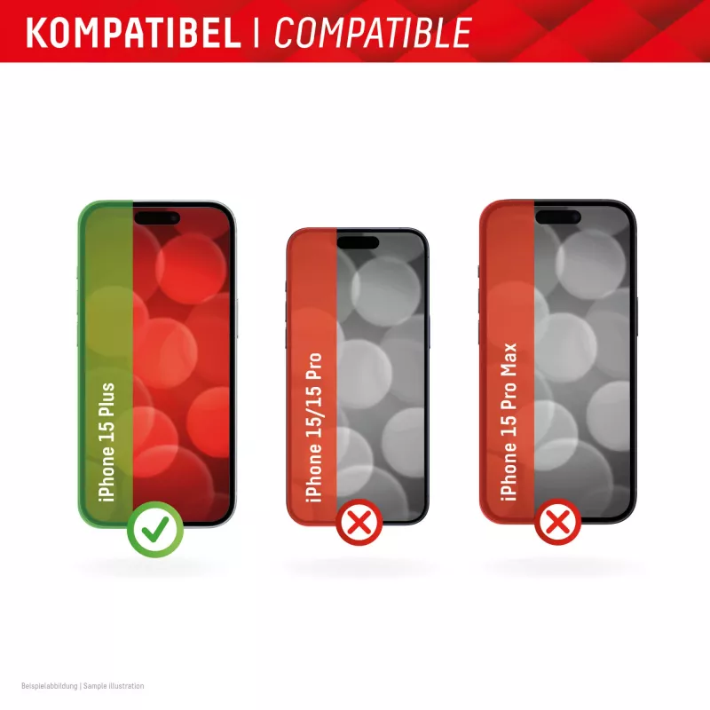 Displex Screen Protector + Dėklas Apple iPhone 15 Plus, Eco Montavimo Rėmelis, Atsparus Įbrėžimams