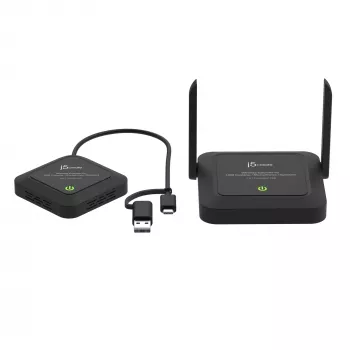 j5create JVW120 belaidis praplėtimo įrenginys USB™ kameroms / mikrofonams / garsiakalbiams, juodas