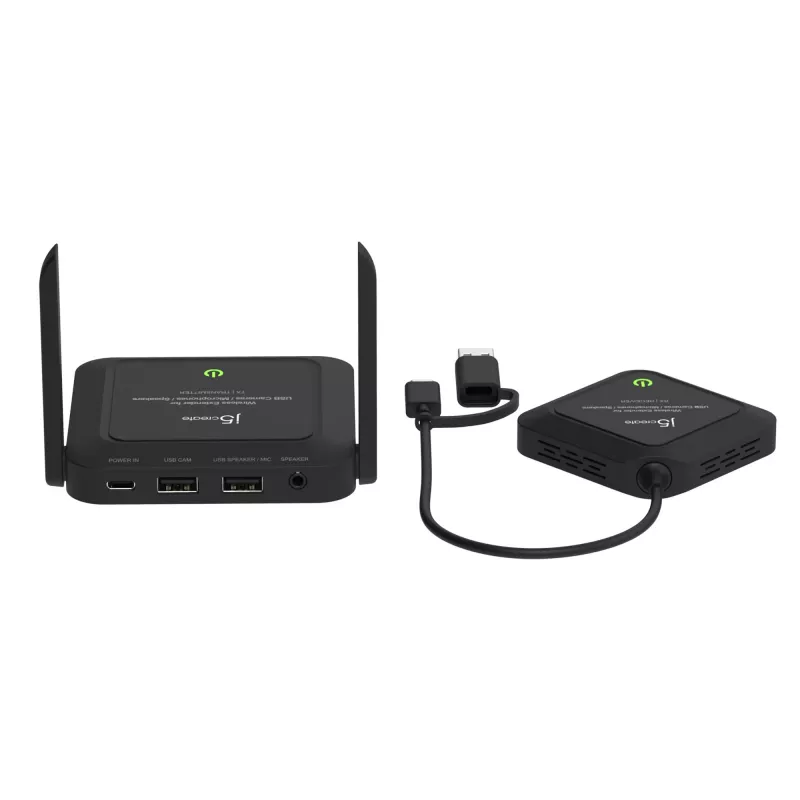j5create JVW120 belaidis praplėtimo įrenginys USB™ kameroms / mikrofonams / garsiakalbiams, juodas