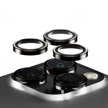 PanzerGlass® Hoops® Metal Camera Lens Protector Black iPhone 15 Pro | 15 Pro Max