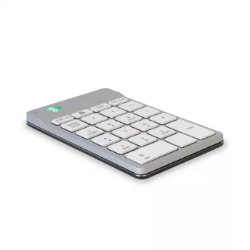 R-Go Tools Numpad Break ergonominė skaičių klaviatūra su pertraukų programine įranga, Bluetooth, balta