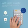 R-Go Tools Numpad Break ergonominė skaičių klaviatūra su pertraukų programine įranga, Bluetooth, balta