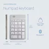 R-Go Tools Numpad Break ergonominė skaičių klaviatūra su pertraukų programine įranga, Bluetooth, balta
