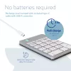 R-Go Tools Numpad Break ergonominė skaičių klaviatūra su pertraukų programine įranga, Bluetooth, balta