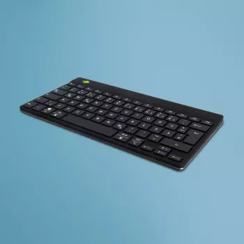 R-Go Tools ergonominė klaviatūra R-Go Compact Break, kompaktiška klaviatūra su pertraukų programine įranga, QWERTZ (DE), Bluetooth, juoda