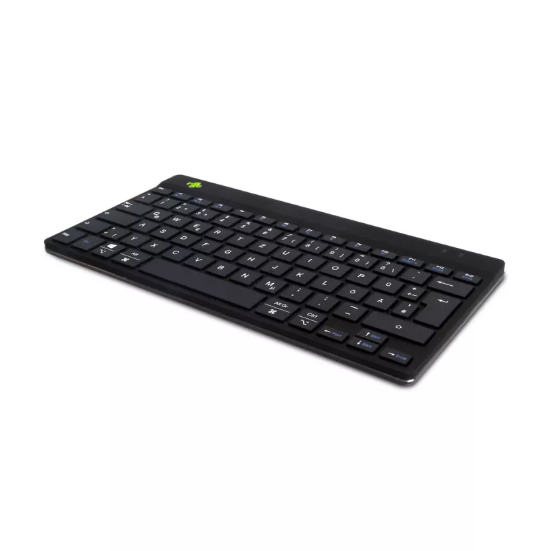 R-Go Tools ergonominė klaviatūra R-Go Compact Break, kompaktiška klaviatūra su pertraukų programine įranga, QWERTZ (DE), Bluetooth, juoda