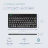 R-Go Tools ergonominė klaviatūra R-Go Compact Break, kompaktiška klaviatūra su pertraukų programine įranga, QWERTZ (DE), Bluetooth, juoda