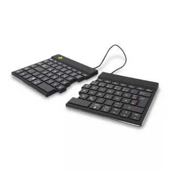 Ergonominė klaviatūra R-Go Split Break su pertraukų programine įranga, išskirstyta ergonominė klaviatūra, QWERTZ (DE), Bluetooth, juoda
