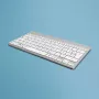 Ergonominė klaviatūra R-Go Tools Compact Break, kompaktiška su pertraukų programine įranga, QWERTZ (DE), Bluetooth, balta