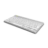 Ergonominė klaviatūra R-Go Tools Compact Break, kompaktiška su pertraukų programine įranga, QWERTZ (DE), Bluetooth, balta