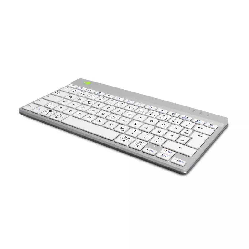 Ergonominė klaviatūra R-Go Tools Compact Break, kompaktiška su pertraukų programine įranga, QWERTZ (DE), Bluetooth, balta