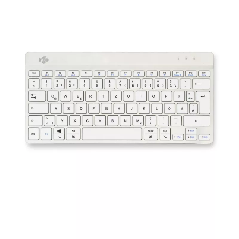 Ergonominė klaviatūra R-Go Tools Compact Break, kompaktiška su pertraukų programine įranga, QWERTZ (DE), Bluetooth, balta