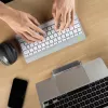 Ergonominė klaviatūra R-Go Tools Compact Break, kompaktiška su pertraukų programine įranga, QWERTZ (DE), Bluetooth, balta