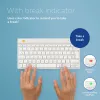 Ergonominė klaviatūra R-Go Tools Compact Break, kompaktiška su pertraukų programine įranga, QWERTZ (DE), Bluetooth, balta