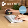 Ergonominė klaviatūra R-Go Tools Compact Break, kompaktiška su pertraukų programine įranga, QWERTZ (DE), Bluetooth, balta