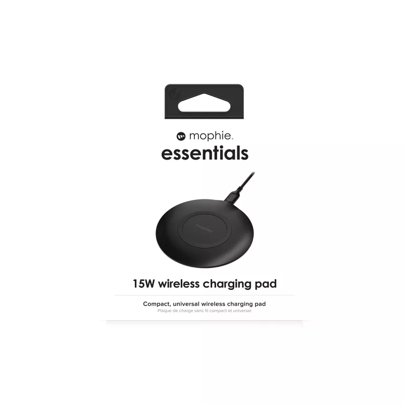 mophie essentials belaidžio įkrovimo padėklas 15W Smartphone Juodas USB Vidaus