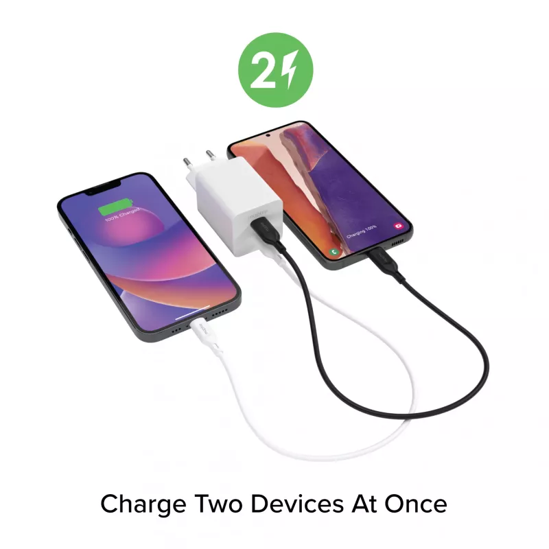 Maitinimo adapteris Zagg 50W 2x USB-C baltas — Zagg mophie essentials