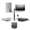 StarTech.com sieninis darbo stalas su VESA laikikliu 32 inch monitoriams (10 kg), pilnai reguliuojamas vieno monitoriaus laikiklis ir klaviatūros lentyna su kompiuterio kronšteinu, stovimas stalas