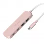 USB-C Hub j5create JCH342ER-N 4 prievadų Type-C Type-A Gen 2 10 000 Mbit/s rožinė