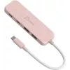 USB-C Hub j5create JCH342ER-N 4 prievadų Type-C Type-A Gen 2 10 000 Mbit/s rožinė