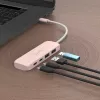 USB-C Hub j5create JCH342ER-N 4 prievadų Type-C Type-A Gen 2 10 000 Mbit/s rožinė