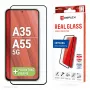 Displex Full Cover apsauginis stiklas (10H) Samsung Galaxy A35/A55 5G su Eco montavimo rėmeliu