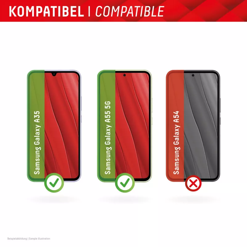 Displex Full Cover apsauginis stiklas (10H) Samsung Galaxy A35/A55 5G su Eco montavimo rėmeliu