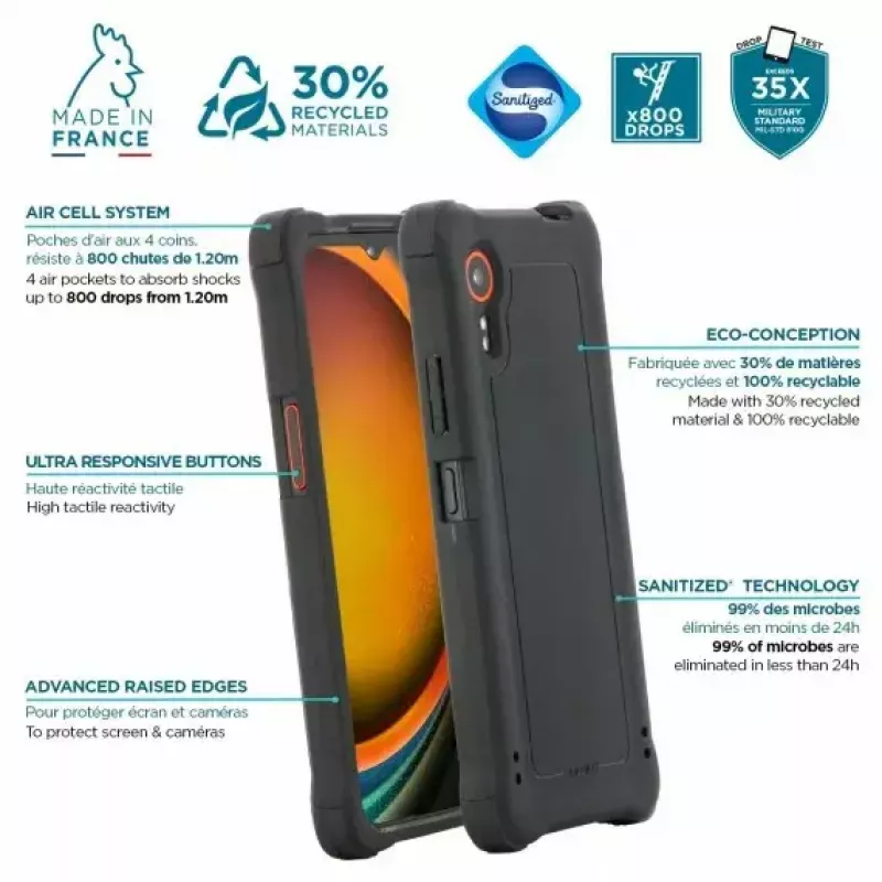 Mobilis apsauginis dėklas Samsung Galaxy XCover 7 16,8 cm (6,6 inch) pilkas