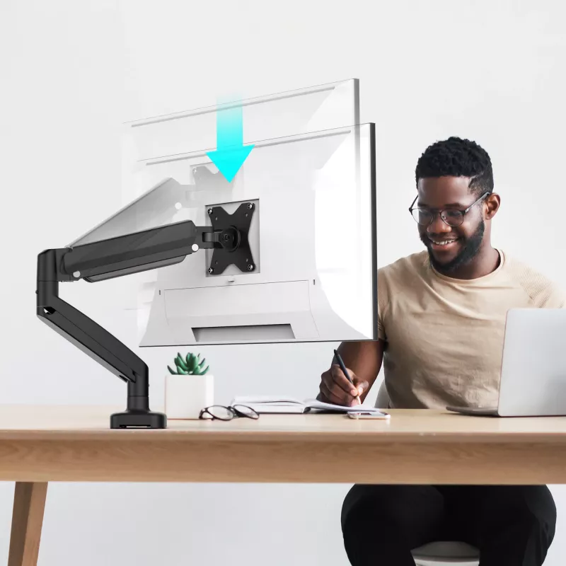j5create JTSA101 ergonomiškas monitoriaus laikiklis juodas spaustuvas/įvorė 8 kg 17–32 colių