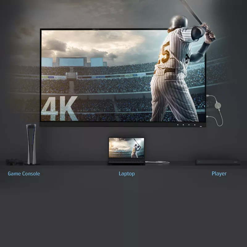 j5create JVAW75 ScreenCast 4K belaidis HDMI™ signalo plėtiklis, pilka/balta