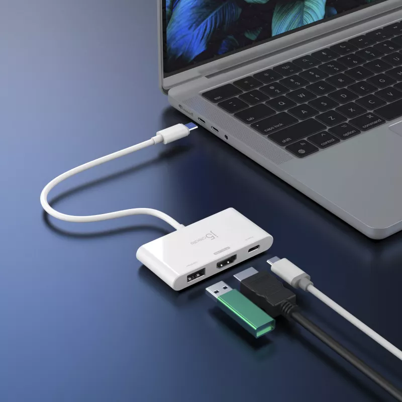 j5create JCA399 USB-C į HDMI 4K144Hz ir USB 3.2 su Power Delivery 100W, juoda