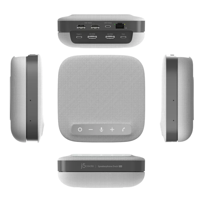 j5create JCDS337 USB-C® Dual 4K garsiakalbių dokas Pro, juodas