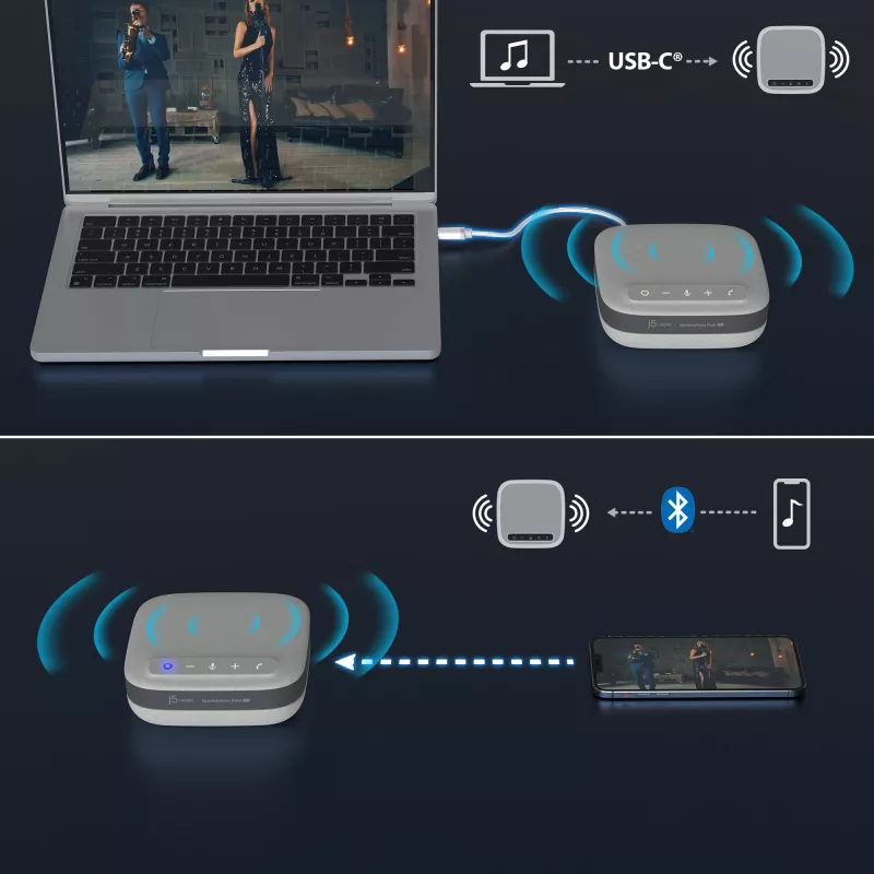 j5create JCDS337 USB-C® Dual 4K garsiakalbių dokas Pro, juodas