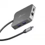 j5create JCD3191 4K60 Elite USB-C kelioninis adapteris, pilkas