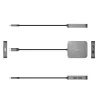 j5create JCD3191 4K60 Elite USB-C kelioninis adapteris, pilkas