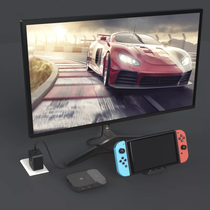 j5create JCD620 Mini Docking Station, skirta Nintendo Switch™, juoda