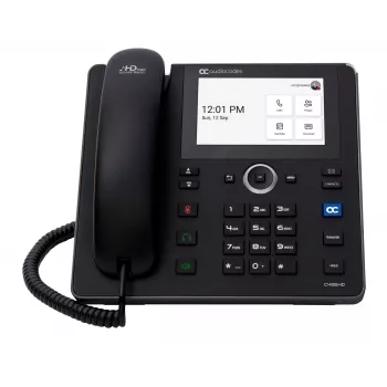 AudioCodes Teams C455HD IP telefonas PoE GbE juodas su integruotu Bluetooth ir dviejų juostų Wi-Fi