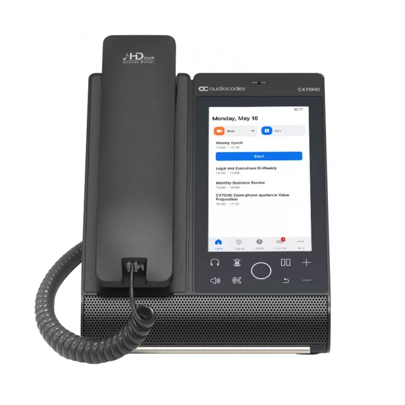 AudioCodes Teams C470HD TEAMS-C470HD-DBW Total Touch IP telefonas, PoE, GbE, Bluetooth, 5,5 colio (14 cm) ekranas 720 x 1280, USB, juodas