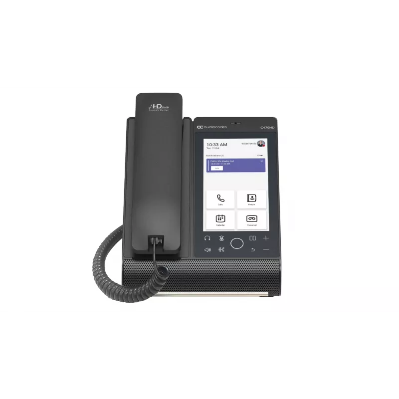 AudioCodes Teams C470HD TEAMS-C470HD-DBW Total Touch IP telefonas, PoE, GbE, Bluetooth, 5,5 colio (14 cm) ekranas 720 x 1280, USB, juodas